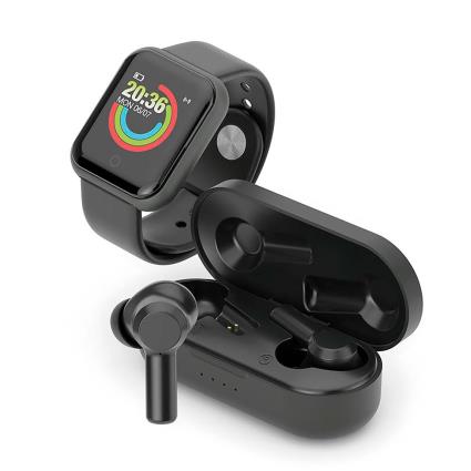 Ledwood Urban Set Smartwatch + True Wireless Headphones Set Prateado