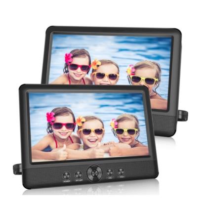 Leitor dvd portátil 2 lcd 10'' bls bls-10d