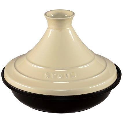 Staub Tajine 28 Cm Round Beige,Preto