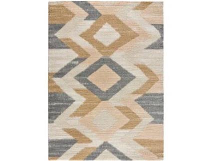 Alfombra étnica con relieve - ATTICGO - Enya - Multicolor, 60X120 cm