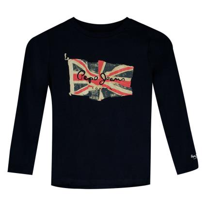 Pepe Jeans Flag Logo Long Sleeve T-shirt  16 Years Rapaz