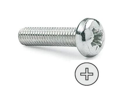 Tornillo rosca metal cabeza alomada din largo 16mm metrica m-4 (caja 500)