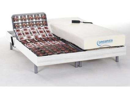 Cama Articulada DREAMEA Hesiode III (Aglomerado e Madeira - Branco - 2x70x190 cm)