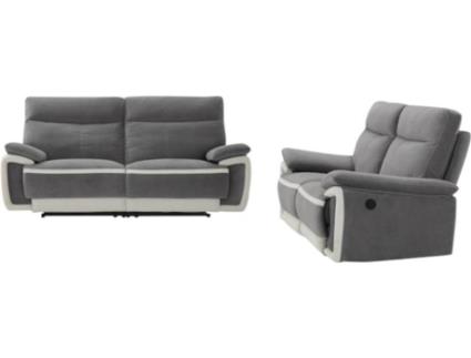 Sofá VENTE-UNIQUE.PT Metti (Tecido - Cinzento - 102x204x92 cm)