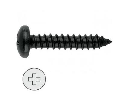 Tornillo rosca chapa din 7891 negro larg.r/chapa 22mm ø rosca chapa 4.8mm