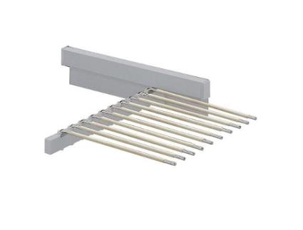 Pantalonero extraible hector cromo-gris 10 barras. no guarda mano.