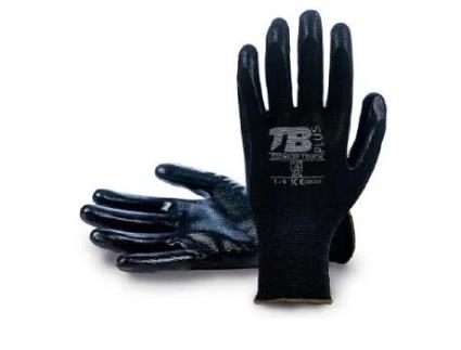 Guante poliester palma nitrilo negro 700ng2p touch talla 7-10 t/guante talla m-8