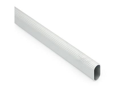 Tubo stor aluminio ovalado 28-15 3.95m plata mate (caja 4)