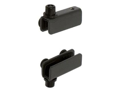 Hi-fi bisagra para puerta de cristal con casquillo. acabado grafito