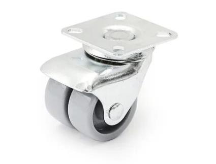 Rueda giratoria rumbo aro doble plastico ø30 plástico zincado