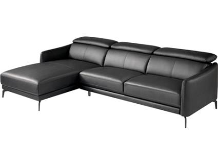 Sofá ANGEL CERDÁ S.L. 6040 (Preto - Madeira, Poliuretano - 283 x 194 x  75/94 cm)