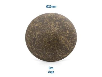 Tachuela lisa hierro ø20 acabado oro viejo (caja 100)