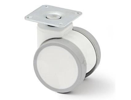 Rueda giratoria duncan ø50 h64 blanco freno sin freno