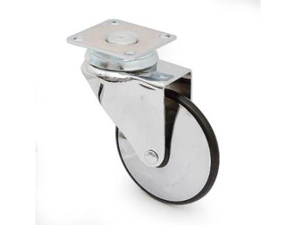 Rueda giratoria irony aro de goma ø75 h101 plástico metal