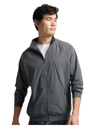 Superdry Stretch Woven Track Top Jacket Cinzento S Homem