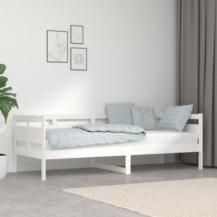vidaXL Sofá-cama 80x200 cm madeira de pinho maciça branco