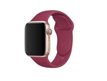 Pulseira bracelete silicone liquido Apple Watch Series 8 45mm Vinho