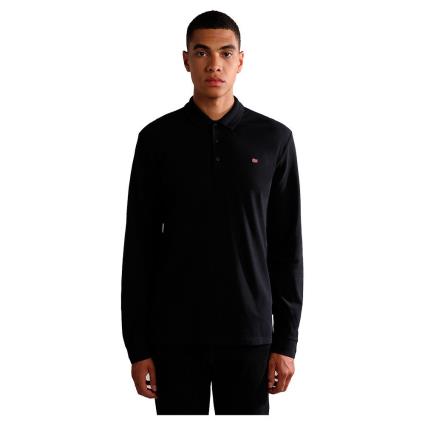 Napapijri Ealis Long Sleeve Polo Preto S Homem