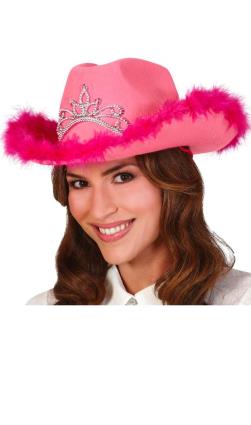 Chapéu de Cowgirl Rosa
