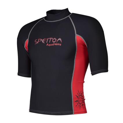 Aquaneos Lycra 8oz Short Sleeve T-shirt Vermelho,Preto 48