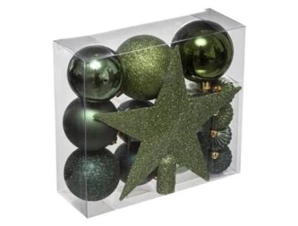 Enfeites de Natal FÉÉRIC LIGHTS AND CHRISTMAS 18pcs (Verde)