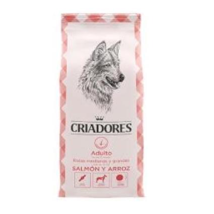 Criadores ração salmão e arroz para cães