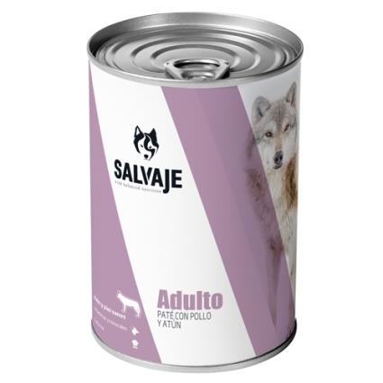 Salvaje Adulto Frango Pollo e Atum em patê lata para cães