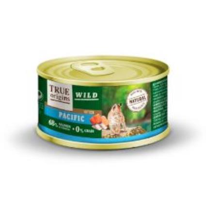 True Origins Kitten Wild Pacific Salmão e Arenque Patê lata
