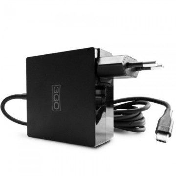 Cargador de Portátil 3GO ALIM65TC2/ 65W/ Automático/ USB TIPO- C/ Voltaje 5- 19V