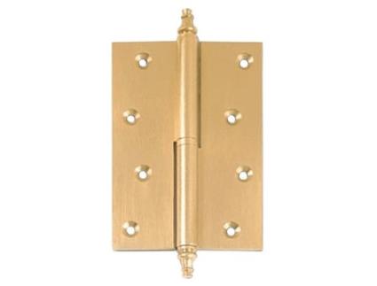 Bisagra 155 laton mate 90-60 derecha con remate desmontable.