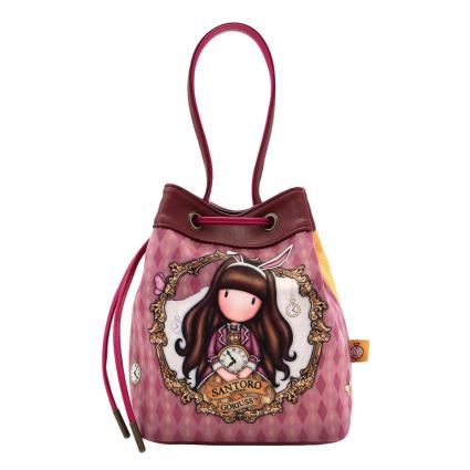 Santoro London Small Bucket Gorjuss Just One Secon Bag Rosa