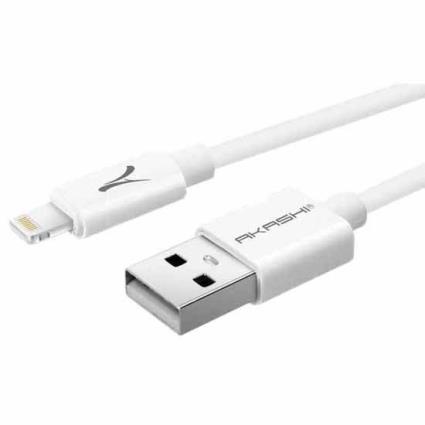 Akashi Altcablemfiw 1 M Usb-a To Lightning Cable Transparente