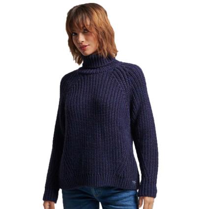 Superdry Slouchy Stitch Roll Neck Sweater  L Mulher