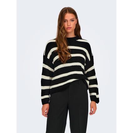 Jdy Justy Stripe O Neck Sweater  L Mulher