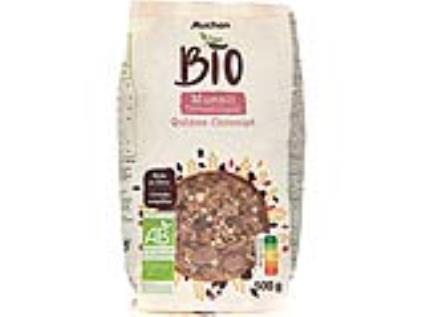 Cereais Auchan Bio Muesli Quinoa Chocolate 500 G