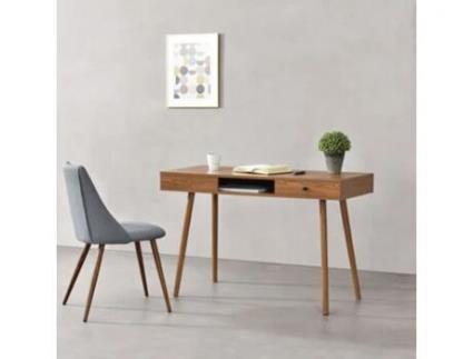 Secretária EN.CASA Metal/Aglomerado (Efeito Wood Dark Tone - 74 x 115 x 48 cm)