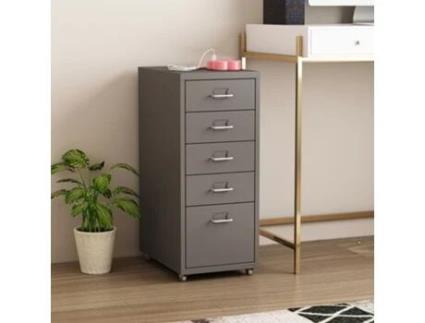 Gabinete de arquivo EN.CASA Aço (Cinzento - 69 x 28 x 41 cm)