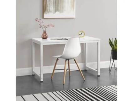 Secretária EN.CASA Aço/ aglomerado de melamina (Branco - 75 x 120 x 60 cm)