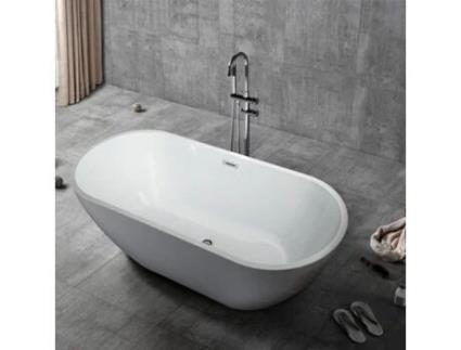 Banheira autônoma oval instalação independente design coo