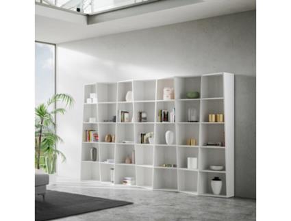 Escritório de sala de estar de estante de parede de design branco moderno Trek 7