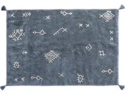 Tapete Infantil HAPPY DECOR KIDS Itza Stone (Azul - Algodão - 140x200 cm)