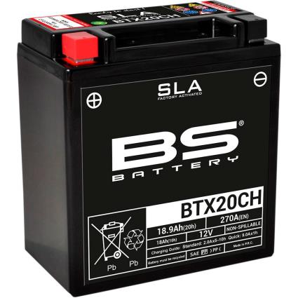 Bs Battery Btx20ch Sla 12v 270 A Battery Prateado