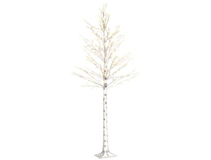 Homcom Árbol De Cerezo Con 180 Luces Led Ip44 Blanco Cálido Lámpara Decorativa De Flor De Cerezo Con Luz Ajustable En 3 Modos Para Salón Fiestas Interiores 21,5X21,5X180 Cm Blanco