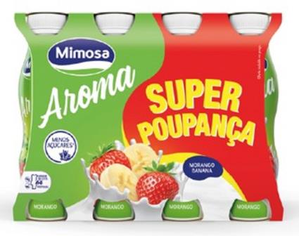 Iogurte Liquido Mimosa Morango Banana Pack Poupança 8x156ml