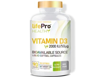Suplemento Alimentar LIFE PRO NUTRITION Life Pro Vitamin D3 2000Ui 90 (Lima - 3l)