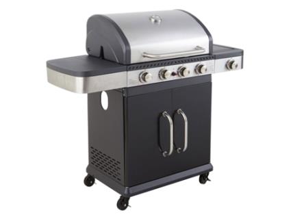 Barbacue a Gás COOK'IN GARDEN Fidgi (Aço - Cinzento 133 x 57 x 112 cm)