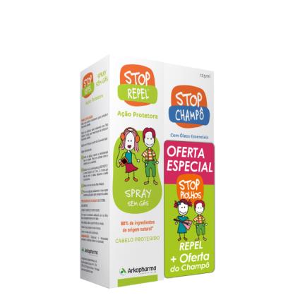 Stop Repel Pack Spray Repelente Piolhos Oferta Shampoo