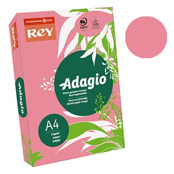 Papel Fotocopia Adagio(cd13)A4 80gr(Rosa Fluorescente)1x500F