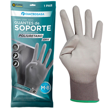 Luvas (Par) Nylon Cinzentas Tamanho 7 (S)