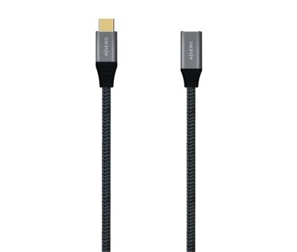 AISENS A107-0635 cabo USB 1 m USB4 Gen 2x2 USB C Cinzento